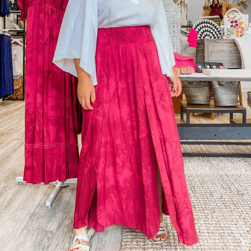 Fire Berry Maxi Skirt